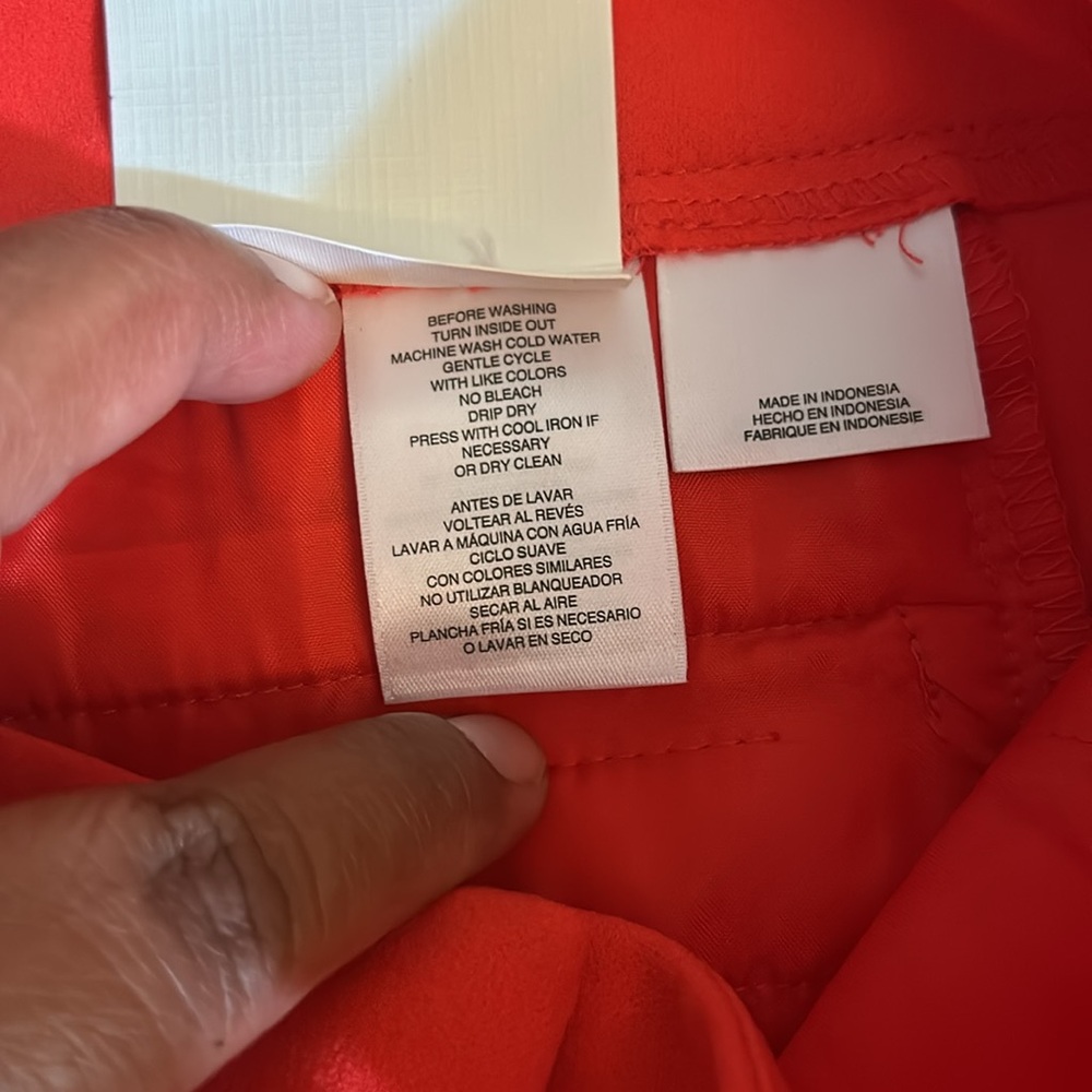 NWT Anne Klein red Poppy Slim Leg Pants - Picture 8 of 11